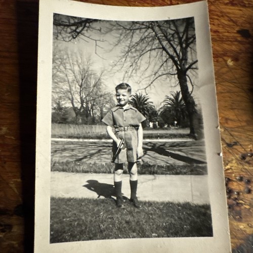 1940s kid holding fake - holding,