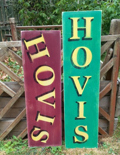 Rustic painted shop signs - shop,
