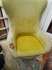 Greaves And Thomas Swivel Egg Chair Teak Vintage/ Mid Century