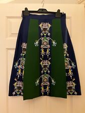 Mary Katrantzou skirt. Green and cobalt blue UK 10 