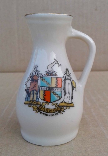 Carlton crested china pitcher - carlton,