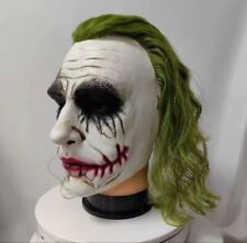 The Dark Knight Joker Latex Mask Green Hair Unisex Halloween Cosplay