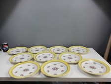 10 x Digoin Sarreguemines GRAZIELLA Pattern Plates - 24 cm - France