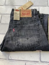Levi's 504 Regular Straight Leg Faded Black Jeans Waist 31 Leg 32 Irregular BNWT