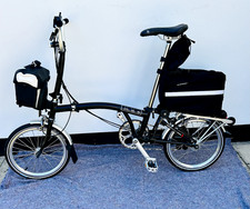 New, Unused Brompton Folding Bike. Stunning Classic Black Many Extras RRP £1850+