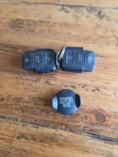 2 x Volkswagen VW Golf 3 Button Remote Flip Key Fob & Power Outlet Cover