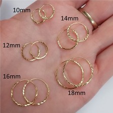 Pair sleeper hoop earrings - of,