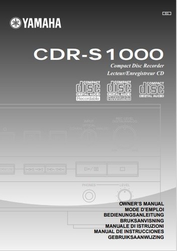 Yamaha cdr s1000 cd - -,