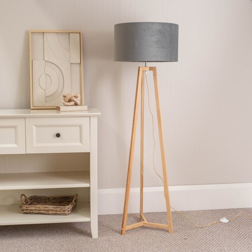 Natural wood tripod floor - natural,