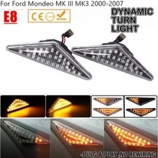 White Lens LED Side Repeater Indicator Light For Ford Focus MK1 For Mondeo MK3