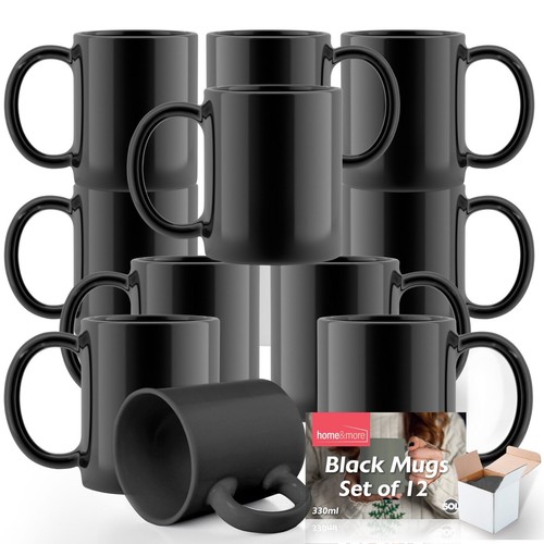 48pk plain black mugs 11oz - 12-48pk,