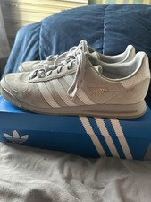 Adidas AS520 Trainers Men's UK Size 9 Shoes Grey White Retro Suede Sneakers