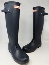 Hunters Wellington Boots Navy