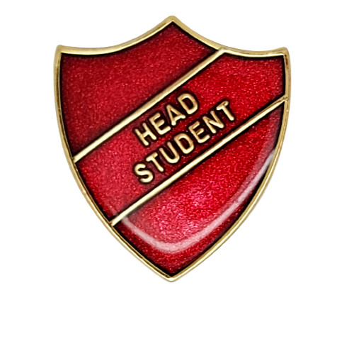 Head student pin - head, red