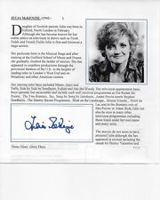 JULIA MACKENZIE AUTOGRAPH & BIO AGATHA CHRISTIE'S "MISS MARPLE" "FRESH FIELDS!"