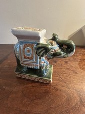 Hand-Painted Thai Elephant Ceramic Decorative Piece