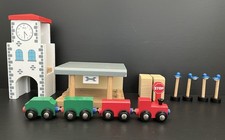 ELC Wooden Train Compatible Clock Tower Workshop Carriages -  Please Read