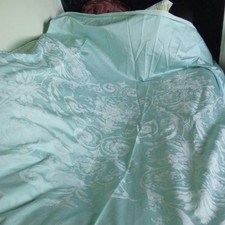 Dorma Finest Bedlinen Duck Egg Damask Luxury Double Duvet Cover Set 