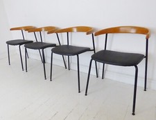 STUNNING SET 4 VINTAGE TERENCE CONRAN C20 DINING CHAIRS - 1960's