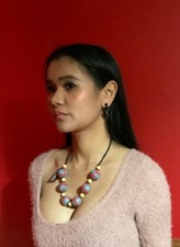 One Button Necklace Multi