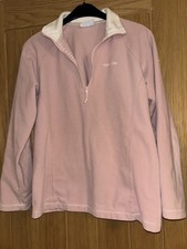 Craghoppers Ladies Pink Fleece Half Zip Jumper Size 12 Sweater Sweatshirt 