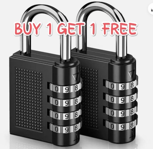 Digit combination padlock - 2x, 4