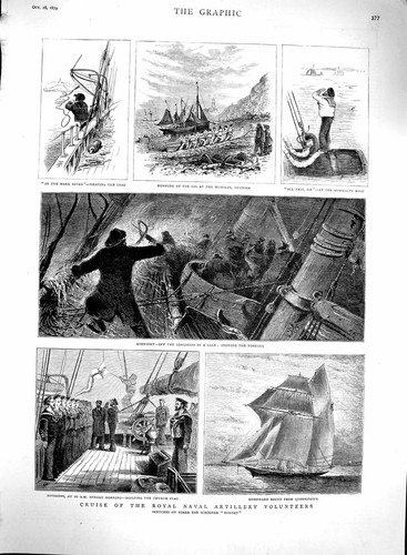 Original old antique print - old,