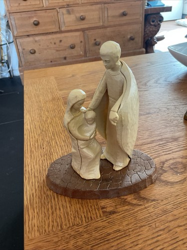 Plastic holy family nativity - plastic,