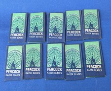 Lot of 10 Peacock Razor Blades