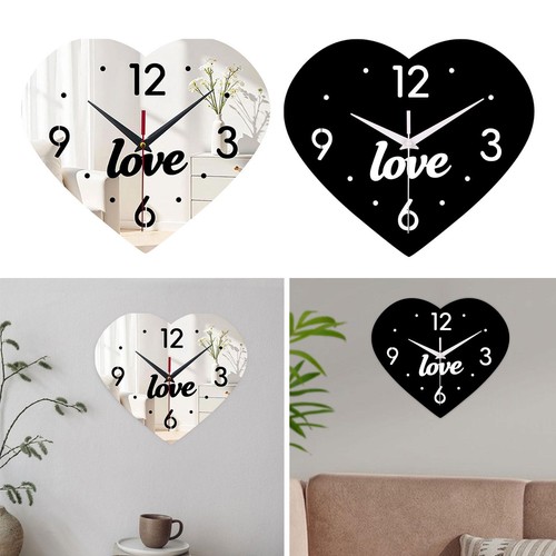 Heart shape wall clock - clock, modern