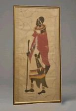 Vintage African Batik Fork Art
