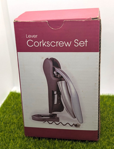 Lever corkscrew set metal - lever,