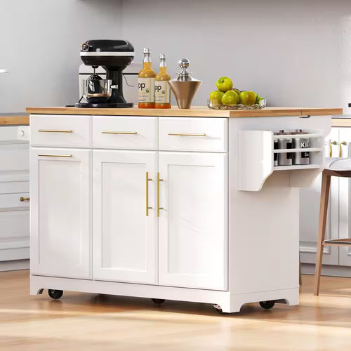 White wood kitchen - white,