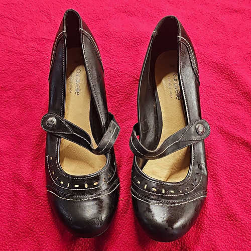 Caravelle black leather mary - caravelle,