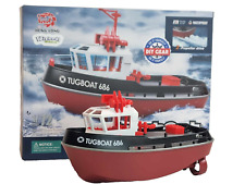 Remote Control Tug Boat RC 1:72 Dual Motor Working Lights Kids Gift 2.4GHz UK
