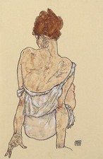 Egon Schiele  Seated in