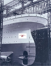 RMS Olympic in Belfast, under
