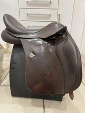 Bates Caprilli 17" Adjustable Gullet Saddle Brown with Cair