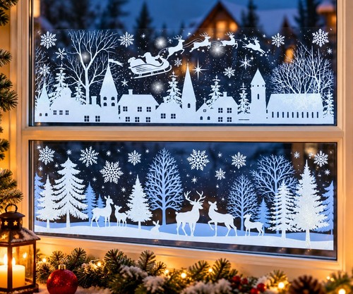 Christmas window stickers - 2,