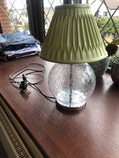 A Lovely Clear Crackle Effect Table Lamp By Next