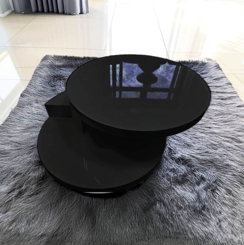 Black coffee table high gloss - coffee,