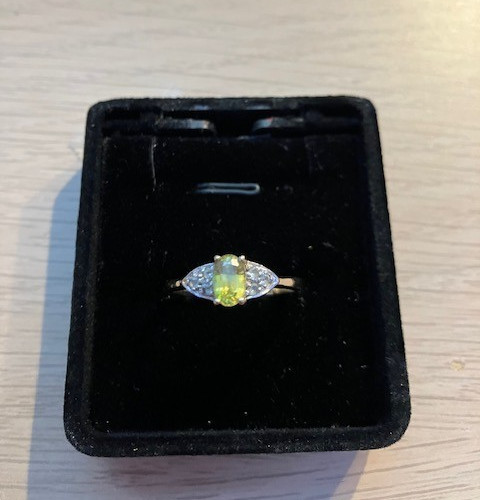 Yellow gold sphene white - gold, &