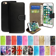 Flip Leather Wallet Case For iPhone 7 8 Plus 6 5 SE 2020 Shockproof Phone Cover