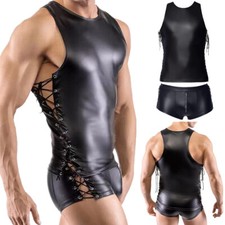 Men's PVC Leather Sleeveless