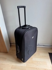 Dunlop Travel 2 Wheels Trolley Suitcase Bag Luggage Black Medium (68x38x26cm)