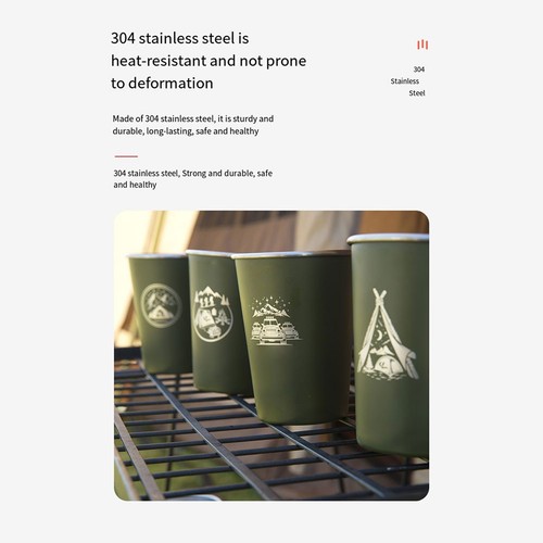 Outdoor 350ml stainless steel - stainless,