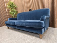 Sofa.com Snowdrop 3 Seater Sofa In Deep Turquoise Cotton Matt Velvet RRP-£2100
