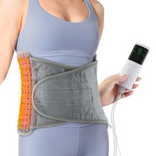 Electric Waist Heating Pad Heated Belt Brace Back Abdominal Pain Relief Warmer