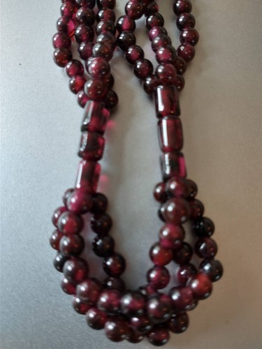 Vintage strand garnet bead - vintage,