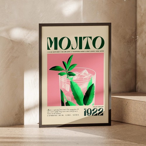 Mojito cocktail art - cocktail, print